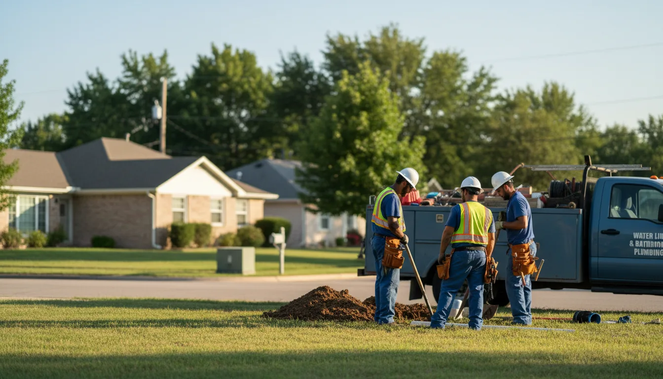 Residential water line and bathroom plumbing service in Warren, IN
